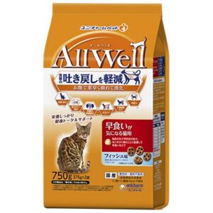 AllWell 早食いが気になる猫用 フィッシュ味 挽き小魚とささみフリーズドライパウダー入り