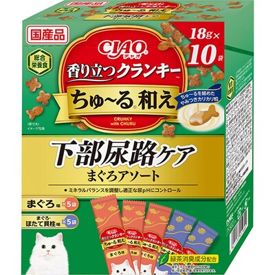 CIAO 香り立つクランキーちゅ～る和え 下部尿路ケア まぐろアソート