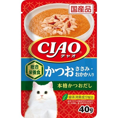 CIAO パウチ 総合栄養食 かつお ささみ・おかか入り