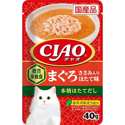 CIAO パウチ 総合栄養食 まぐろ ささみ入り ほたて味