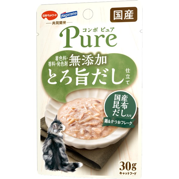 コンボ ピュア キャット パウチ 鶏＆かつお・国産昆布だし入り