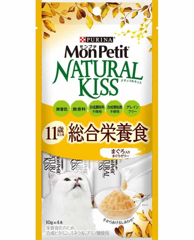 モンプチ ナチュラルキッス 11歳以上用総合栄養食 まぐろ入りまぐろゼリー