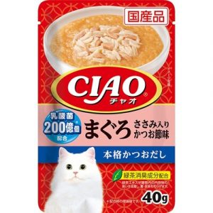 CIAO パウチ 乳酸菌入り まぐろ ささみ入り かつお節味