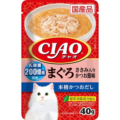 CIAO パウチ 乳酸菌入り まぐろ ささみ入り かつお節味